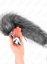 KINK - ANAL PLUG SIZE L 10 X 4 CM WITH SYNTHETIC TAIL 40 CM GREY