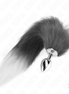 KINK - ANAL PLUG SIZE S 7 X 3 CM WITH SYNTHETIC TAIL 40 CM GREY AND WHITE