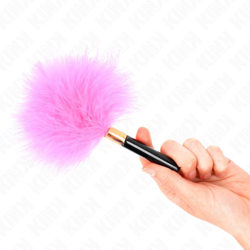 KINK - FUCHSIA GOLD METALL KRITZELFEDERN 18 CM