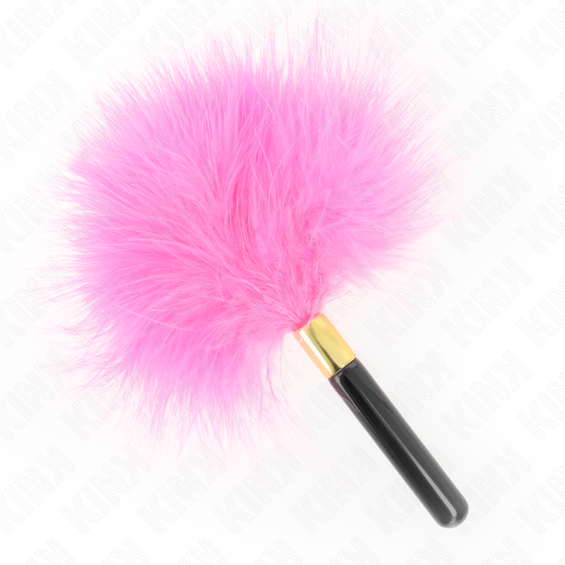 KINK - FUCHSIA GOLD METALL KRITZELFEDERN 18 CM