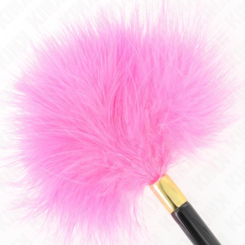 KINK - FUCHSIA GOLD METALL KRITZELFEDERN 18 CM