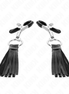 KINK - LEATHERETTE TASSEL NIPPLE CLAMPS 6 CM