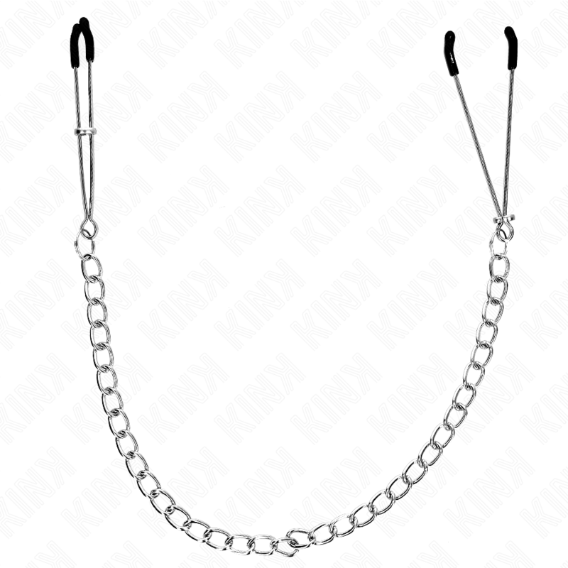 KINK - DÜNNE BRUSTWARZENKLEMMEN MIT DICKER KETTE 30 CM