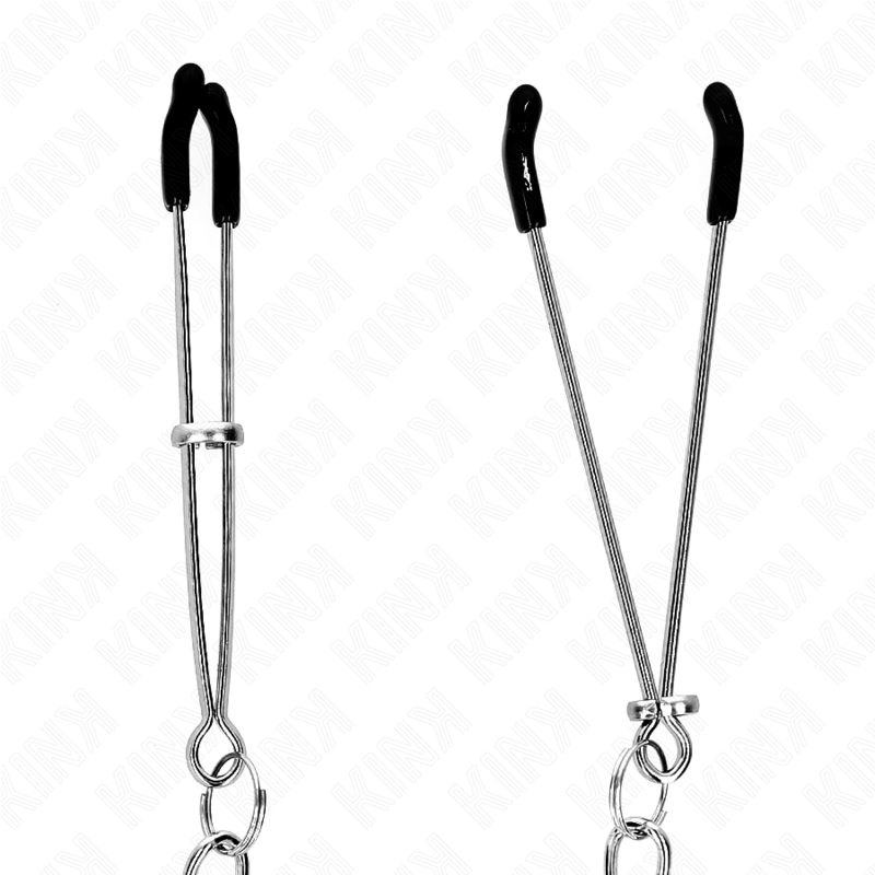 KINK - DÜNNE BRUSTWARZENKLEMMEN MIT DICKER KETTE 30 CM