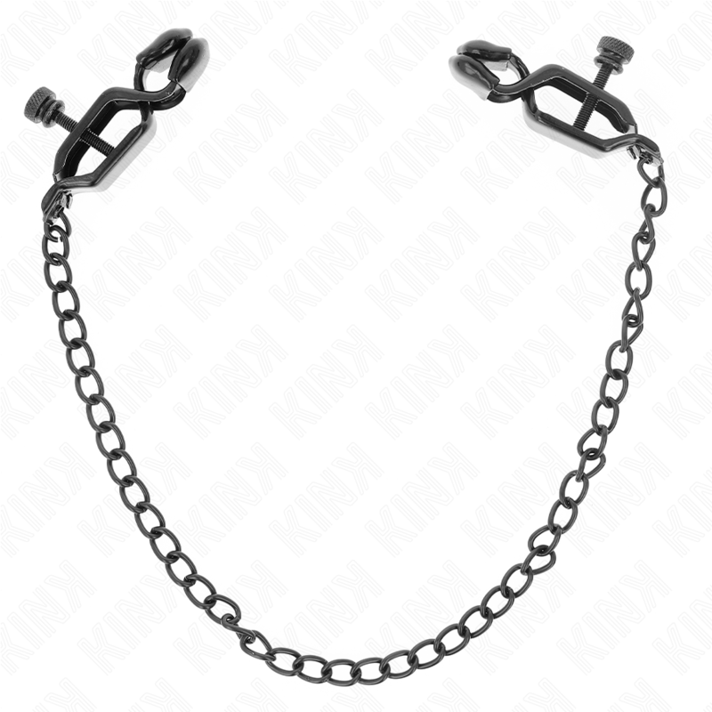 KINK - FLACHKETTEN-BRUSTWARZENKLEMMEN SCHWARZ 30 CM