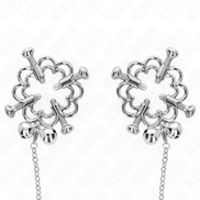 KINK - METALLBLUMEN NIPPELKLEMMEN MIT KETTE
