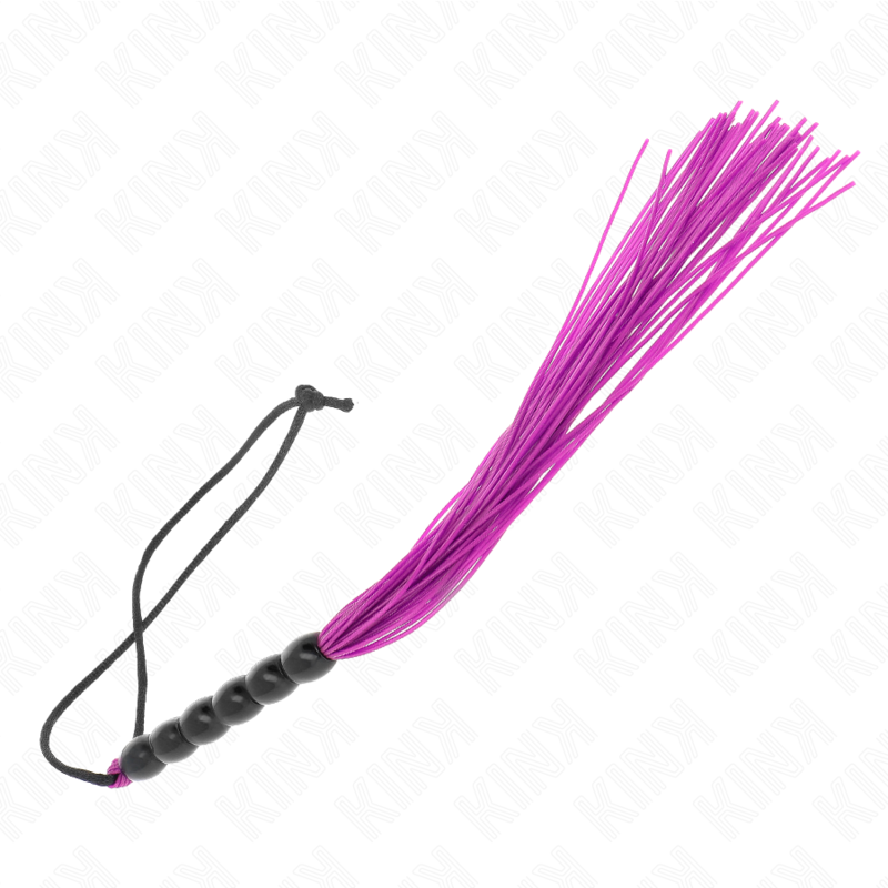 KINK - MINI-SILIKONPEITSCHE MIT 6 LILA PERLEN 26 CM