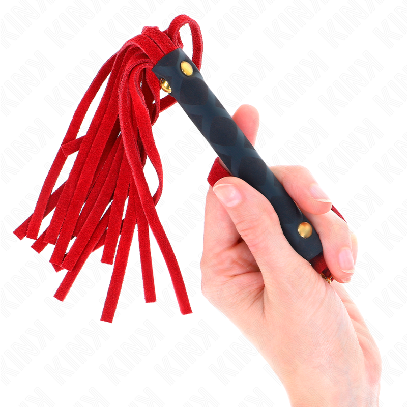 KINK - ROTES WILDLEDER-MINIPEITSCHE 30 CM