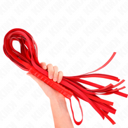 KINK - ROTE PEITSCHE MIT KURZEM GRIFF UND LANGEM SCHWEIF 70 CM