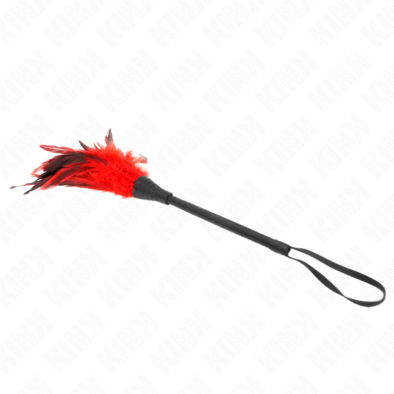 KINK – ROTE MÄDCHEN HORNFÖRMIGE KITZELLFEDERN 36 CM