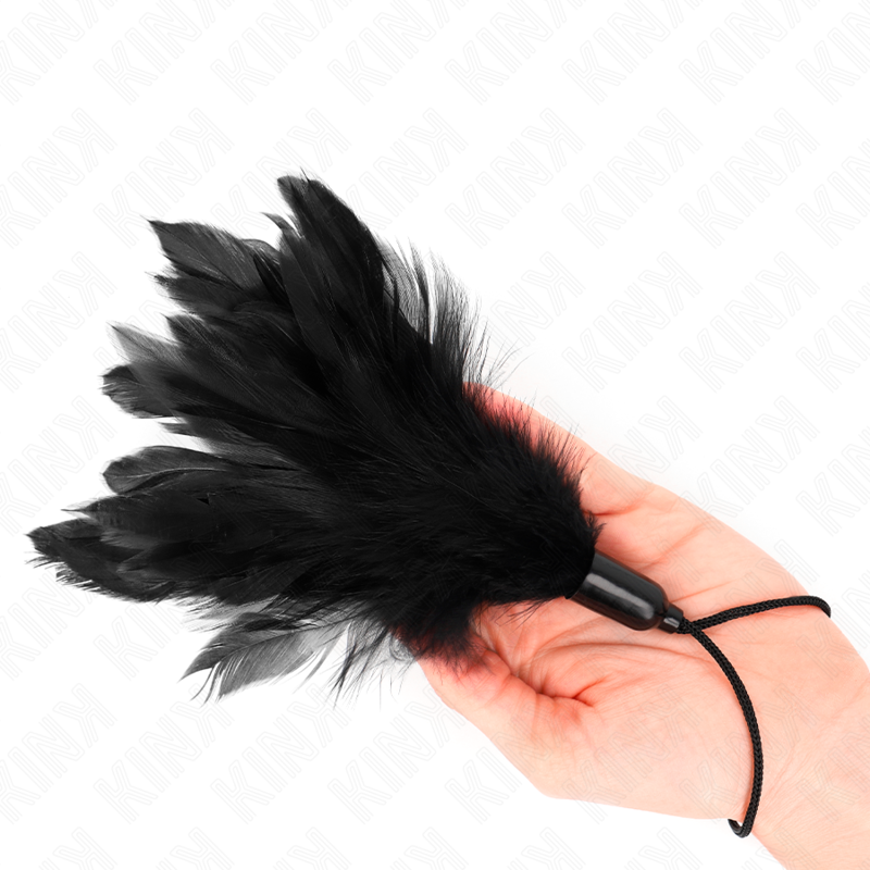 KINK - KITZELFEDERN MIT SEILGRIFF KUNSTSTOFFSOCKEL 15 CM