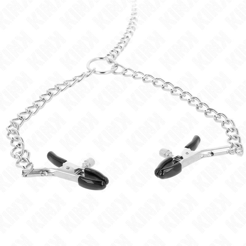 KINK - 4 NIPPELKLEMMEN MIT 32 CM KETTEN UND 14 CM KURZEN KETTCHEN
