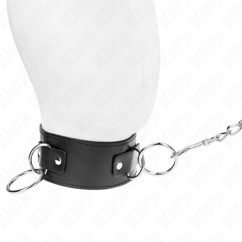 KINK - HALSBAND MIT LEINE 65 CM 3 RING MODELL 2 VERSTELLBAR 36-43 CM X 5 CM
