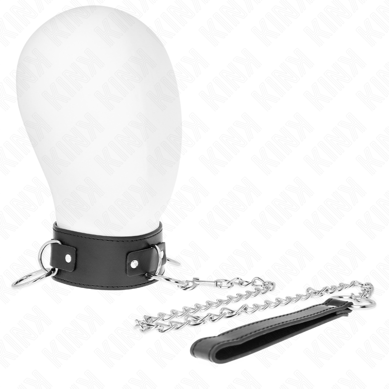 KINK - HALSBAND MIT LEINE 65 CM 3 RING MODELL 2 VERSTELLBAR 36-43 CM X 5 CM