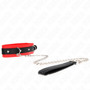 KINK - BASIC MODELL HALSBAND MIT LEINE 65 CM MODELL 3 ROT 53 X 5 CM