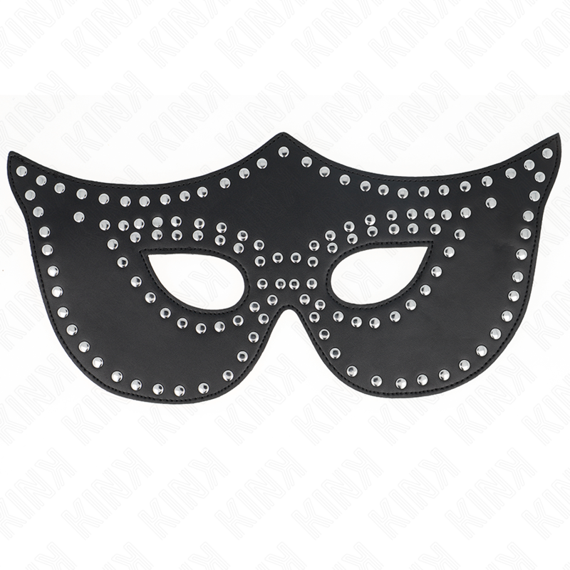 KINK - LEDERIMITAT MASKE MIT NIETEN MODELL 2 30 x 12 CM