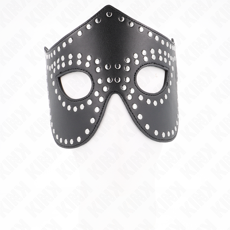 KINK - LEDERIMITAT MASKE MIT NIETEN MODELL 2 30 x 12 CM