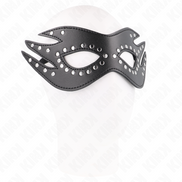 KINK - MASKE AUS KUNSTLEDER MIT NIETEN MODELL 3 26 x 9,5 CM