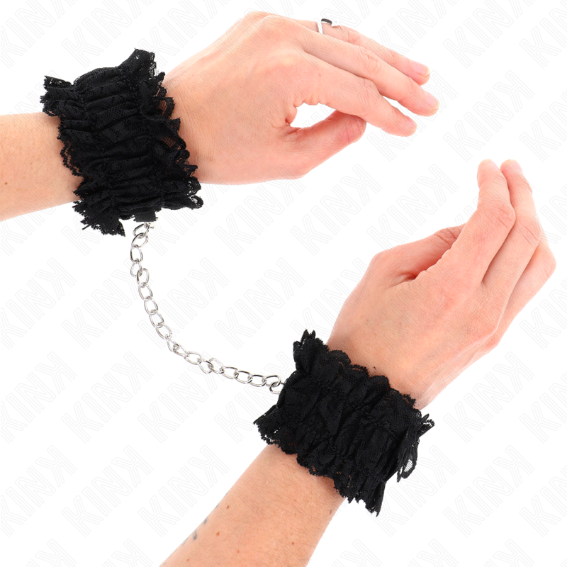 KINK - SPITZEN-HANDGELENKFESSELN SCHWARZ