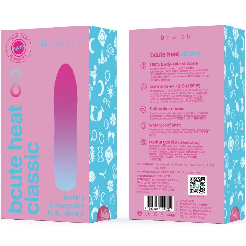 B SWISH - BCUTE INFINITE HEAT CLASSIC HEATABLE Sensory Device PINK