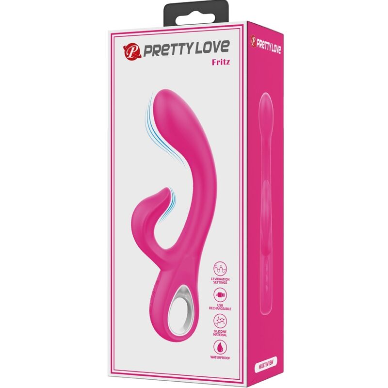 PRETTY LOVE - FRITZ RABBIT Sensory Device 12 VIBRATIONS PINK
