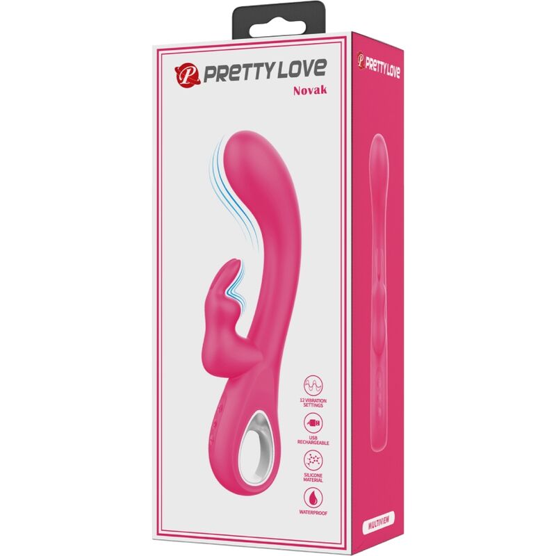 PRETTY LOVE - NOVAK RABBIT Sensorgerät 12 VIBRATIONEN ROSA