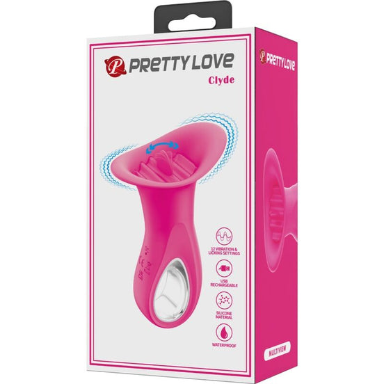 PRETTY LOVE - CLYDE ORAL Sensory Device VIBRIERENDE ZUNGE 12 VIBRATIONEN ROSA