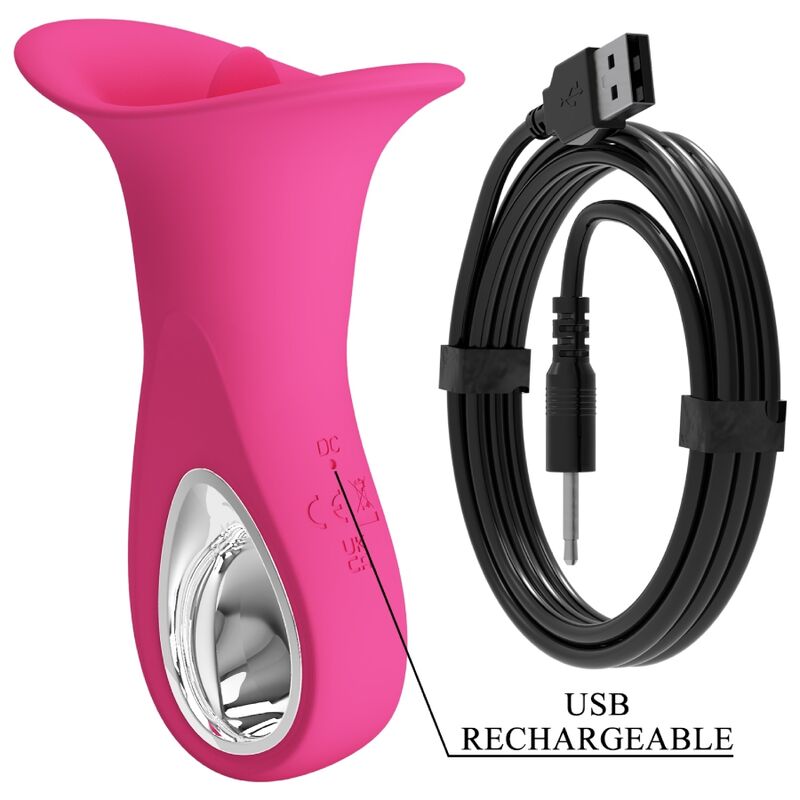 PRETTY LOVE - CLYDE ORAL Sensory Device VIBRIERENDE ZUNGE 12 VIBRATIONEN ROSA