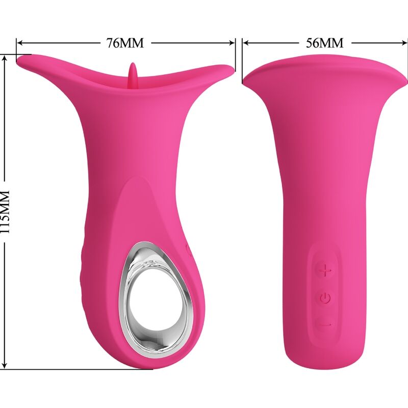 PRETTY LOVE - CLYDE ORAL Sensory Device VIBRIERENDE ZUNGE 12 VIBRATIONEN ROSA