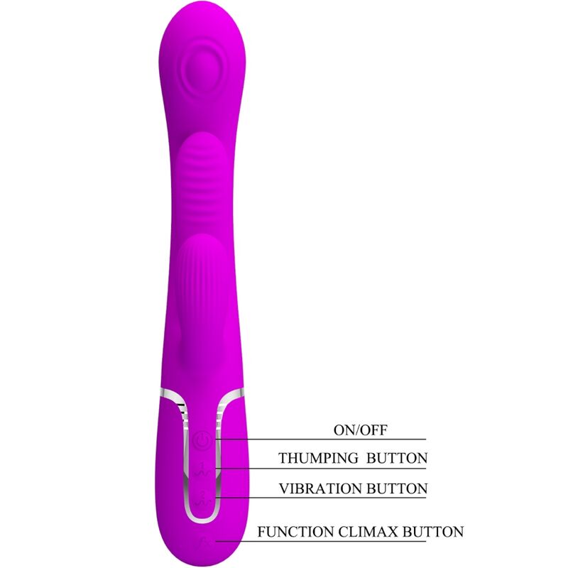 PRETTY LOVE - SHANIA TRIPLE RABBIT Sensory Device MULTIFUNCTION PINK