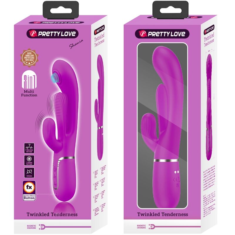PRETTY LOVE - SHANIA TRIPLE RABBIT Sensory Device MULTIFUNCTION PINK