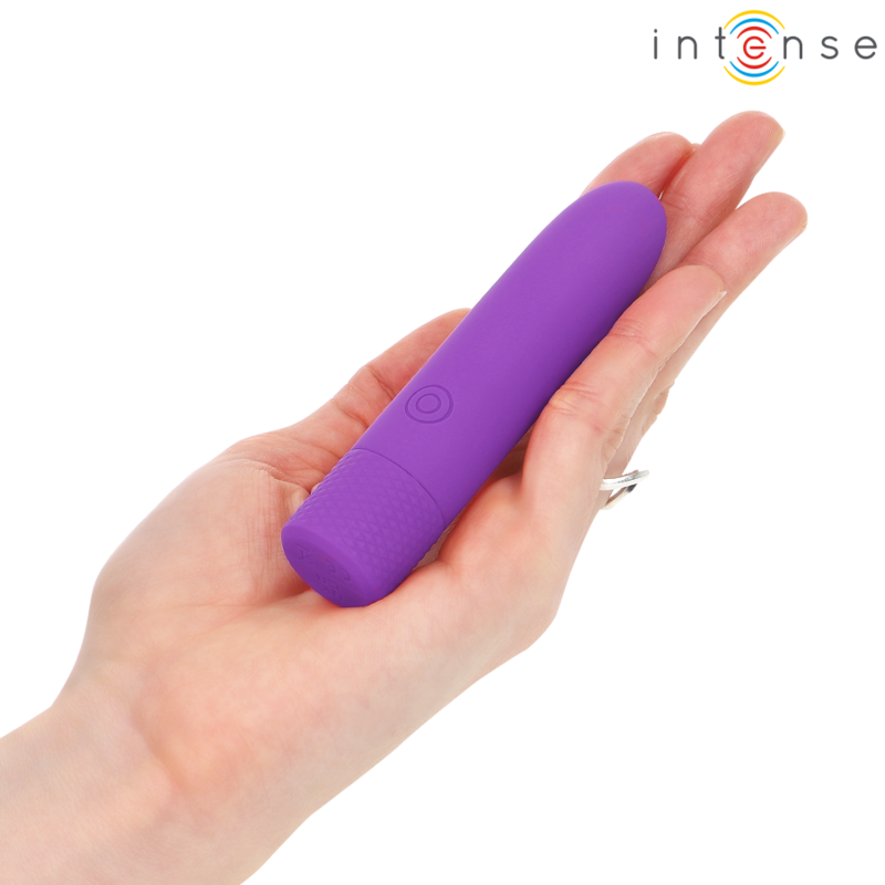 INTENSE - SYMONE USB WIEDERAUFLADBARES VIBRATIONSGESCHOSS 8 VIBRATIONEN LILA 10 X 2,2 CM