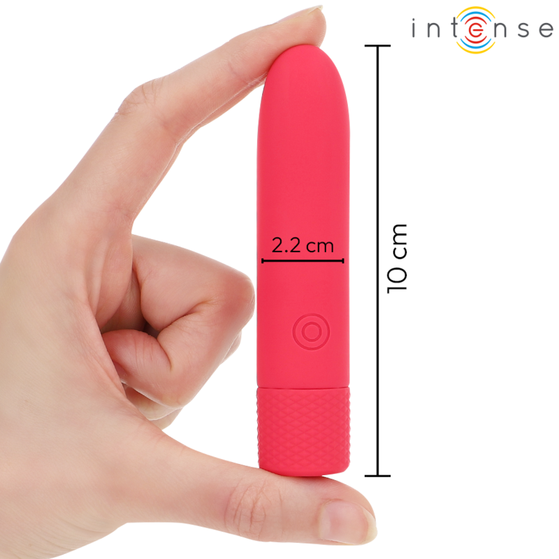 INTENSE - SYMONE USB WIEDERAUFLADBARER VIBRATIONSKUGEL 8 VIBRATIONEN ROT 10 X 2,2 CM