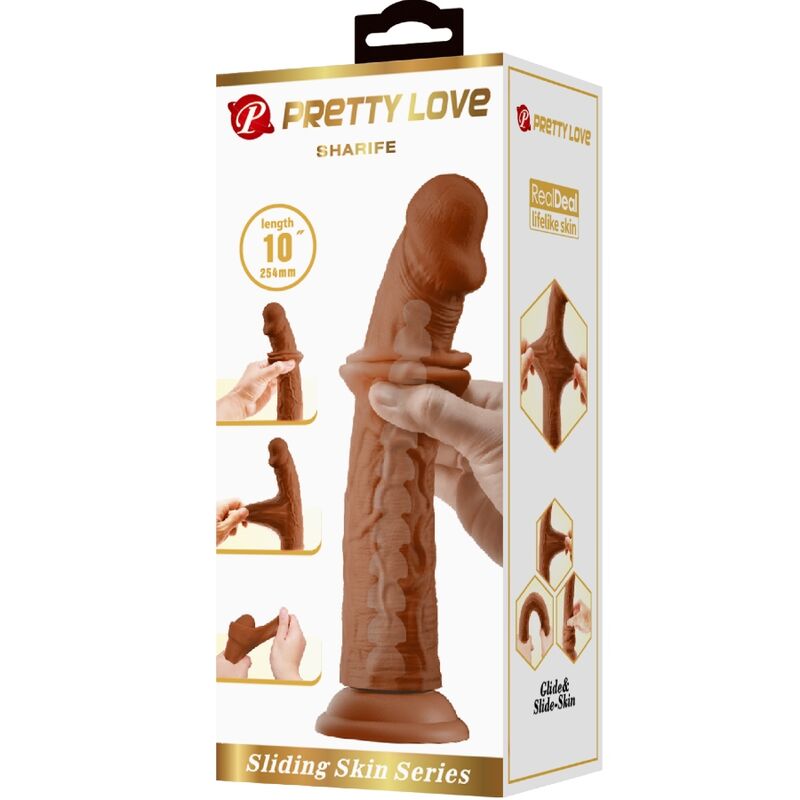 PRETTY LOVE - SHARIFE REALISTIC Wellness Device 25 CM BROWN