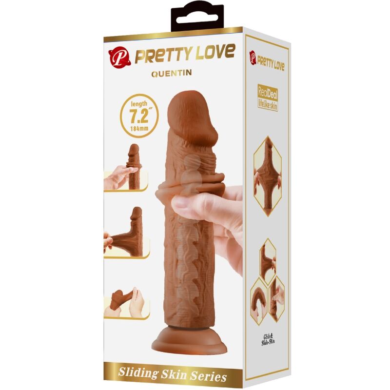 PRETTY LOVE - QUENTIN REALISTIC Wellness Device 18 CM BROWN
