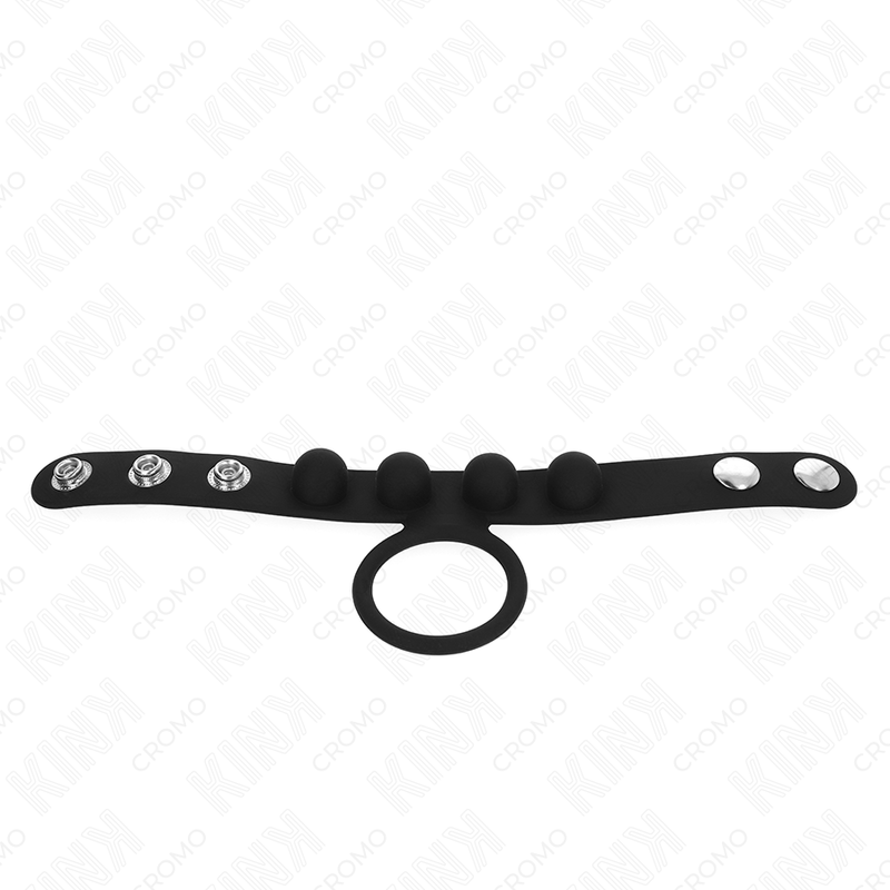 KINK - PENISRING AUS LEDER 3,5 CM MIT DRUCKVERSCHLUSS 23 X 2 CM