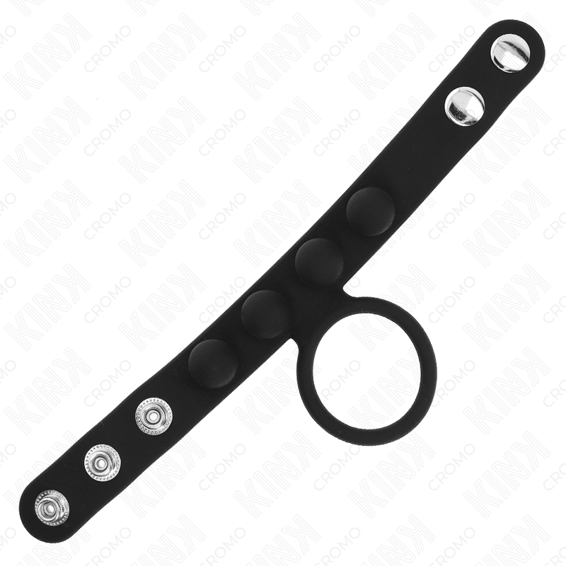KINK - PENISRING AUS LEDER 3,5 CM MIT DRUCKVERSCHLUSS 23 X 2 CM