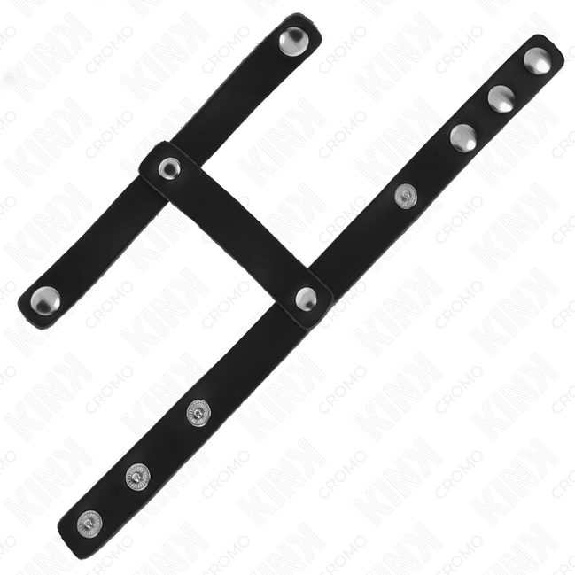 KINK – VERSTELLBARER PENISRING AUS LEDER UND HODENSEPARATORGURT