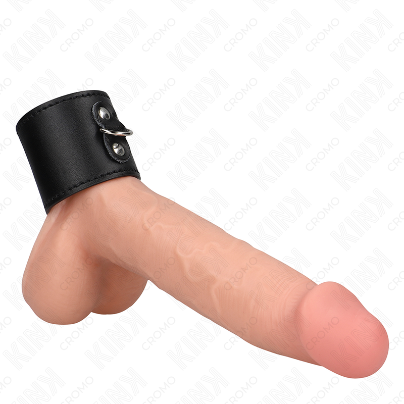 KINK – PENISRING AUS LEDER MIT DRUCKNOPFVERSCHLUSS 18 X 5 CM
