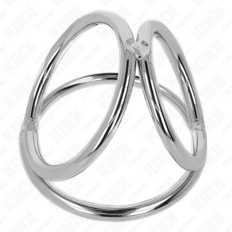 KINK - DREIFACH VERCHROMTER PENISRING 3.2 CM BIS 4.5 CM