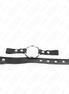 KINK - LEATHER PENIS RING WITH BUCKLE CLOSURE 22 X 2 CM WITH METAL RING 4 CM
