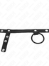 KINK - SILIKON PENISRING 3,8 CM MIT HODENTEILER UND LEDERBAND 22 X 1,5 CM