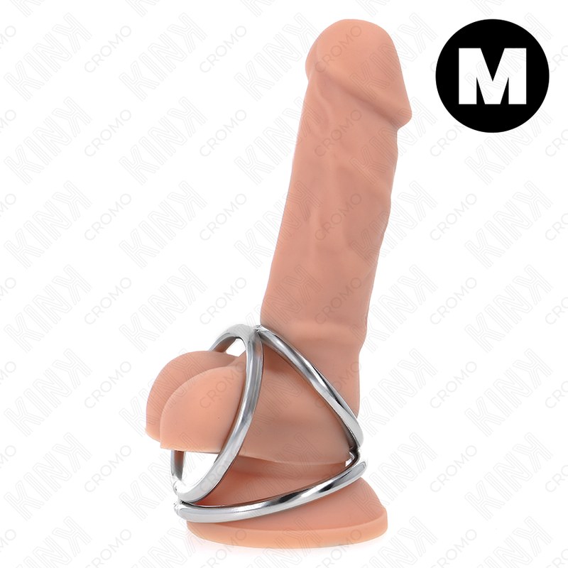 KINK – DREIFACHER VERCHROMTER PENISRING 3,8 CM BIS 5 CM MODELL 2