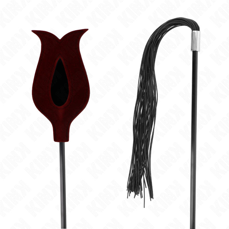 KINK - ROSENFÖRMIGE SILIKON-QUASTENPEITSCHE 45 CM