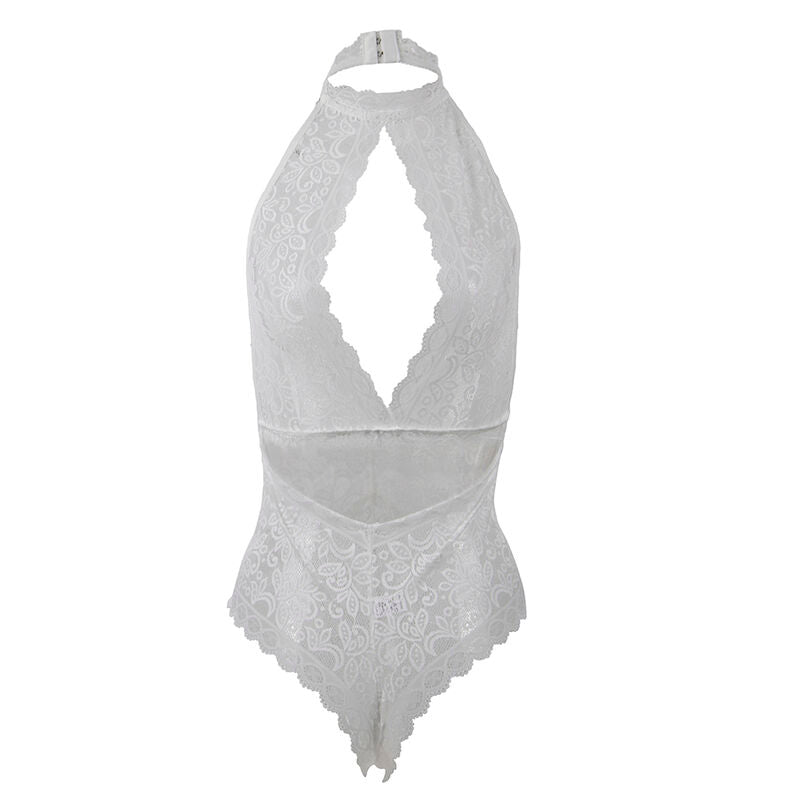 SUBBLIME - 953867 LACE BODYSUIT WEISS L/XL