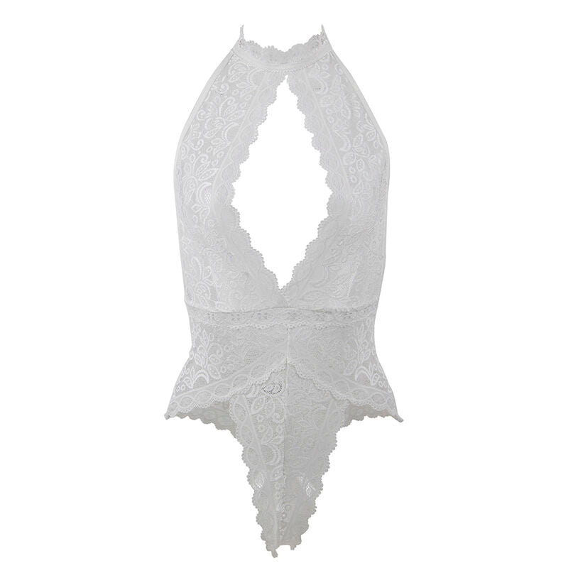 SUBBLIME - 953867 LACE BODYSUIT WEISS L/XL