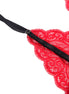 SUBBLIME - 953898 SILK AND LACE NIGHTGOWN + PANTIES RED S/M