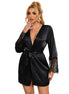 SUBBLIME - 953997 LACE CHEMISE + THONG BLACK S/M