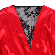 SUBBLIME - 954017 SPITZEN-CAMISOLE MIT TRANSPARENTEM RÜCKEN + STRAPSE ROT/SCHWARZ S/M