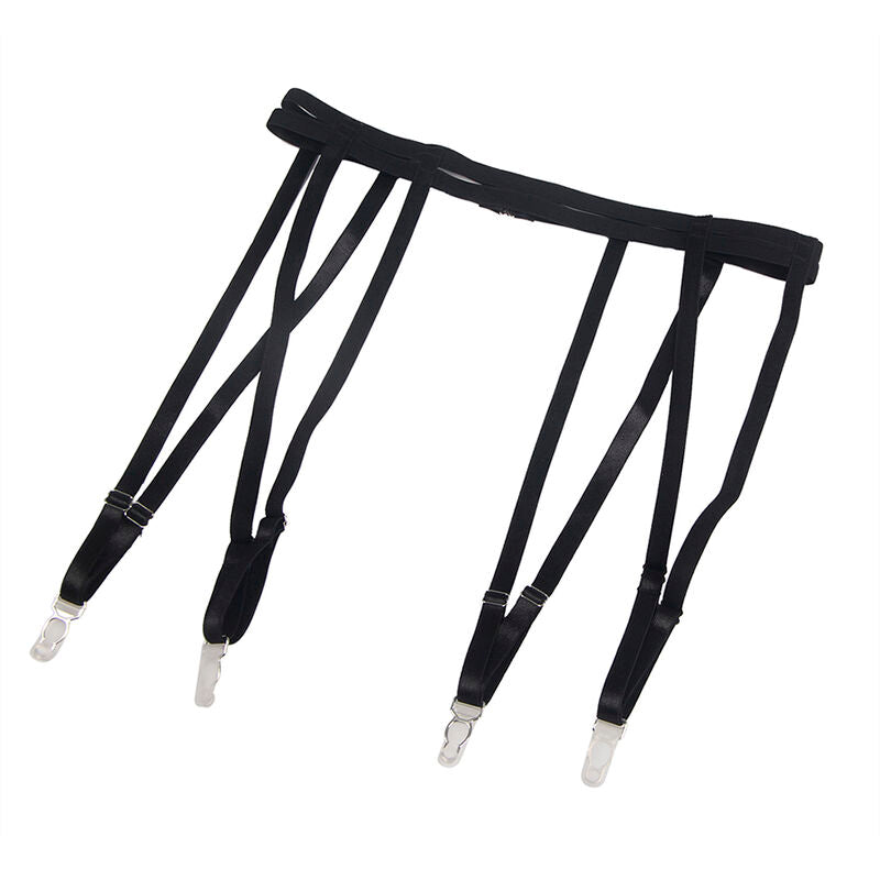 SUBBLIME - 954147 BODY MIT STRUMPFHALTER SCHWARZ S/M